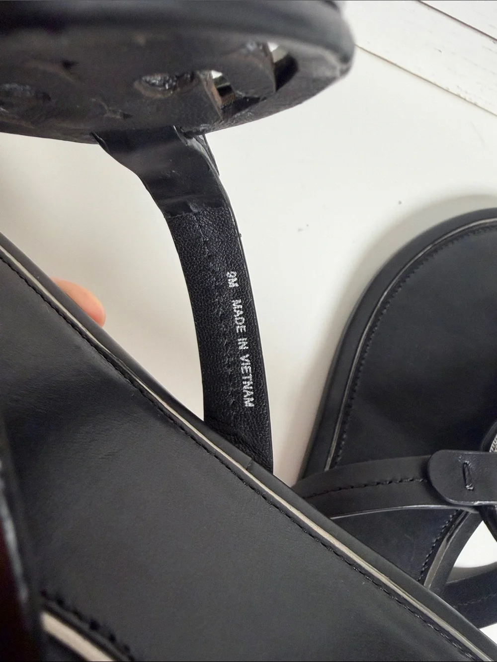 Tory Burch Miller Crystal Logo Flip Flop Black Size 9